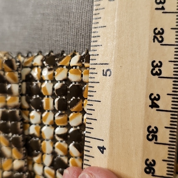 Elegant Black and Gold Mesh Change Purse Clutch. Satin Lined. - Picture 3 of 6